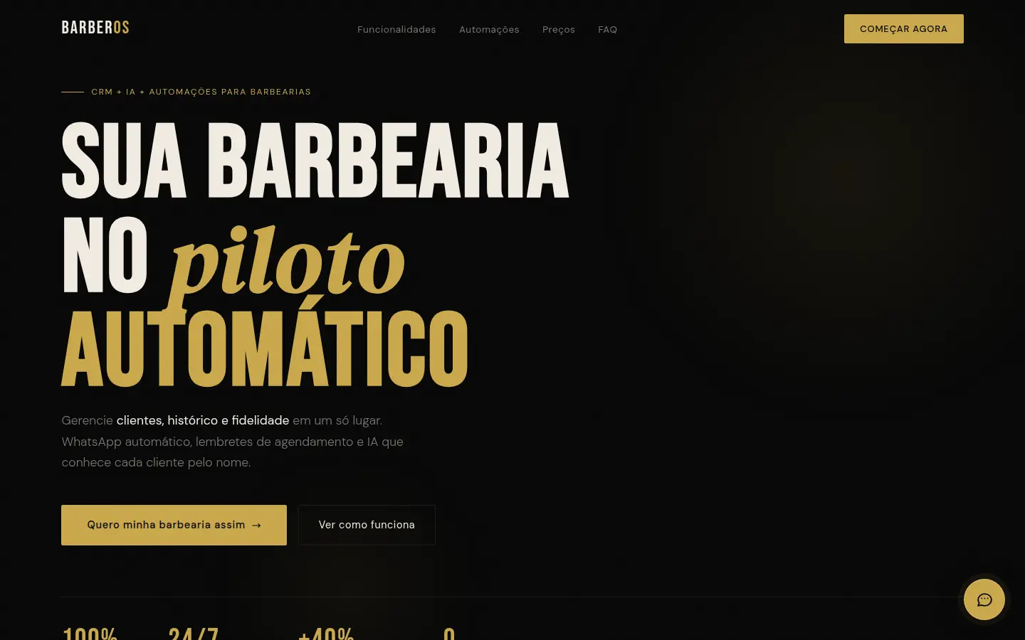 BarberOS — CRM e automações para barbearias